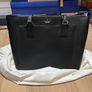 Kate Spade Black Leather Tote - Laptop pocket